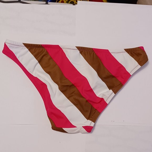 Victoria's Secret Low Rise Brief Bikini Bottom Only Nantucket Stripe XS - Picture 3 of 9